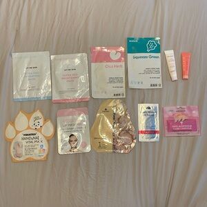 Assorted Sheet Masks and Skincare